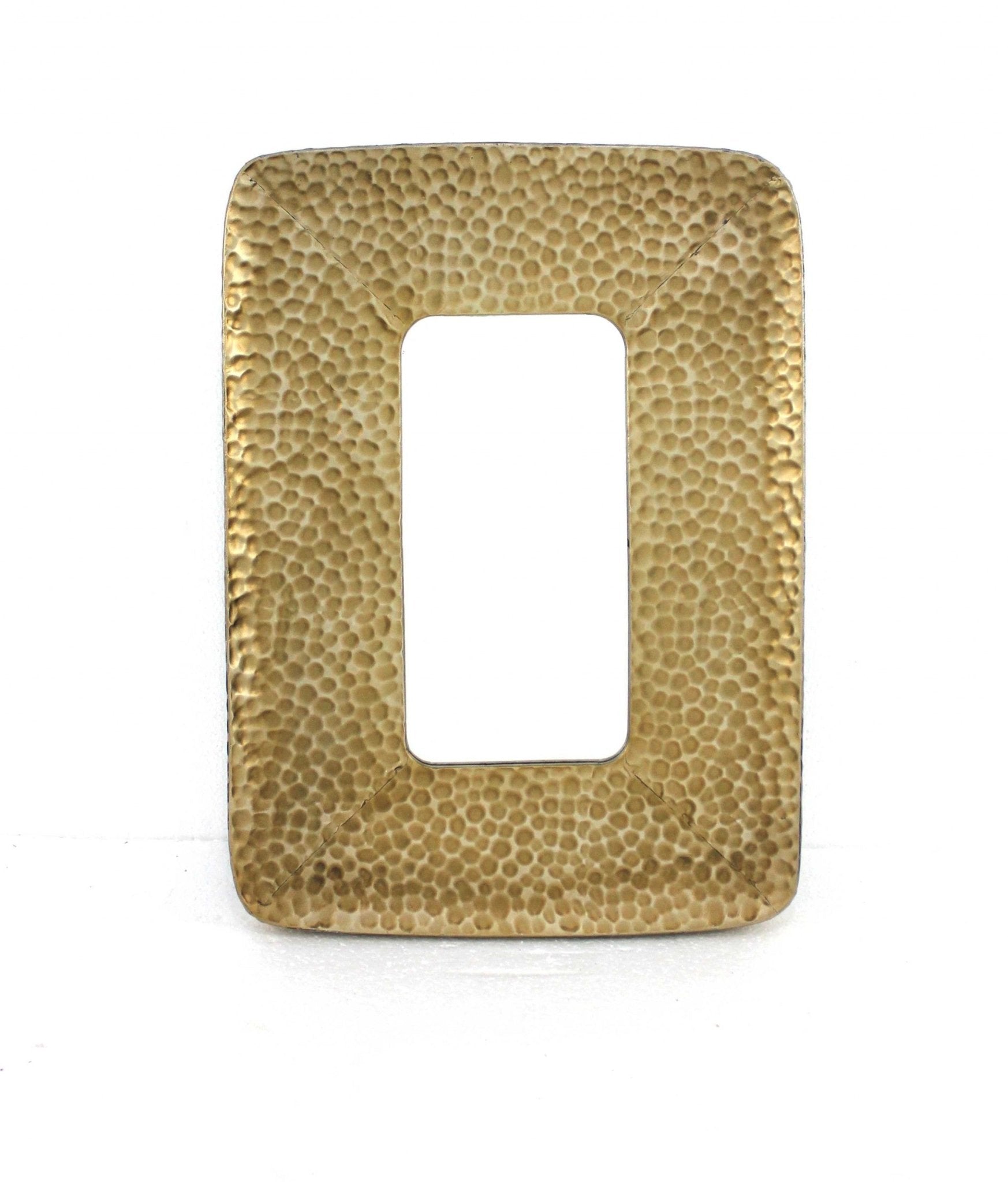 Gold Rectangle Accent Metal Wall Mirror | 20