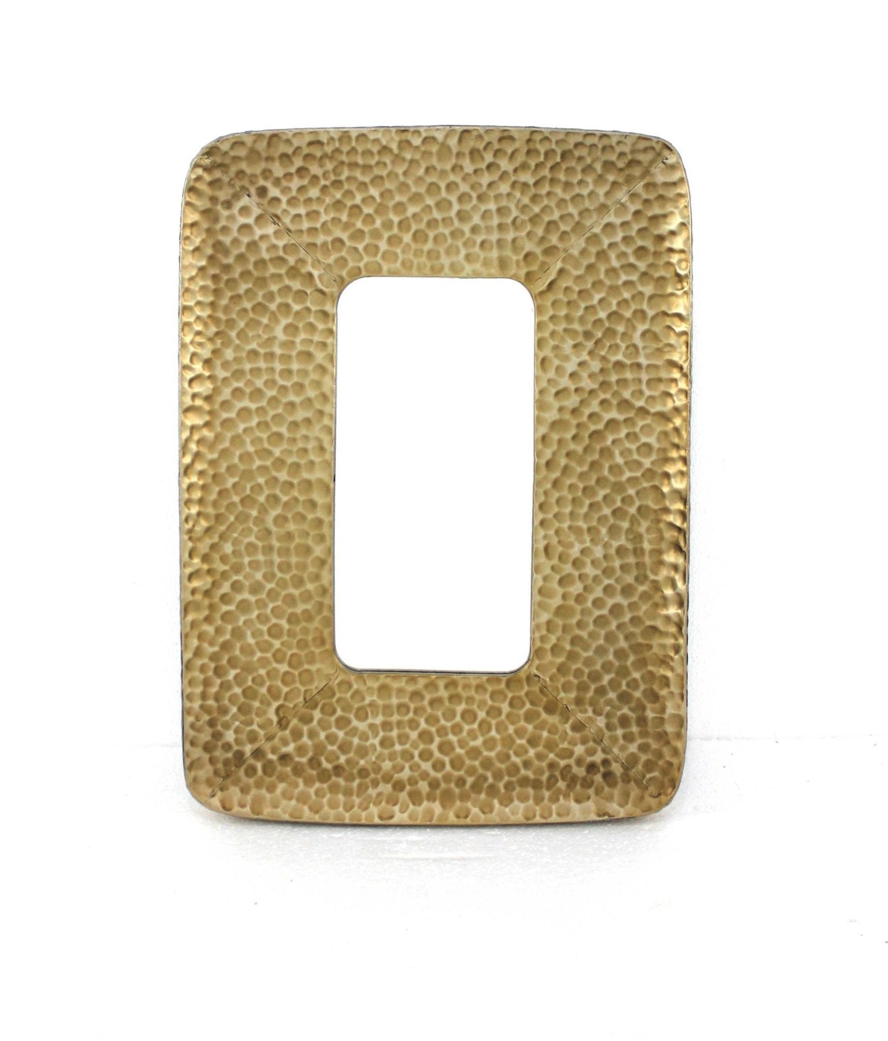 Gold Rectangle Accent Metal Wall Mirror | 20