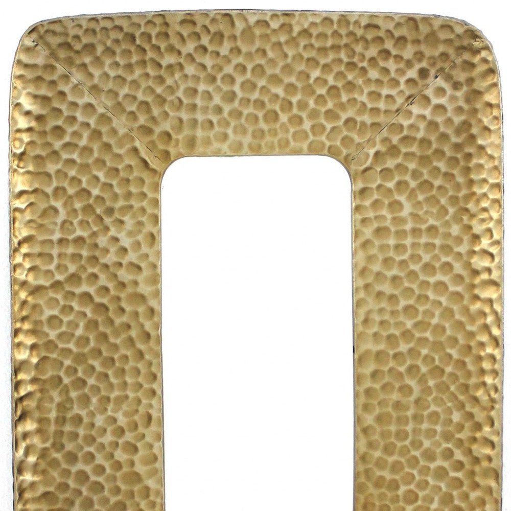 Gold Rectangle Accent Metal Wall Mirror | 20