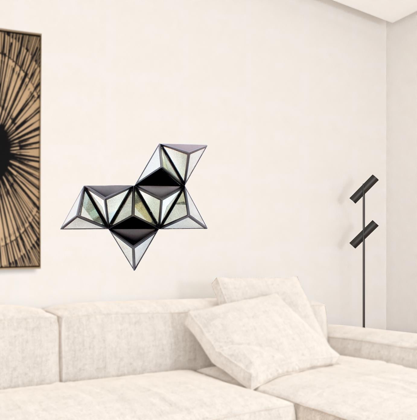 Black Diamante Wooden Wall Art | 24