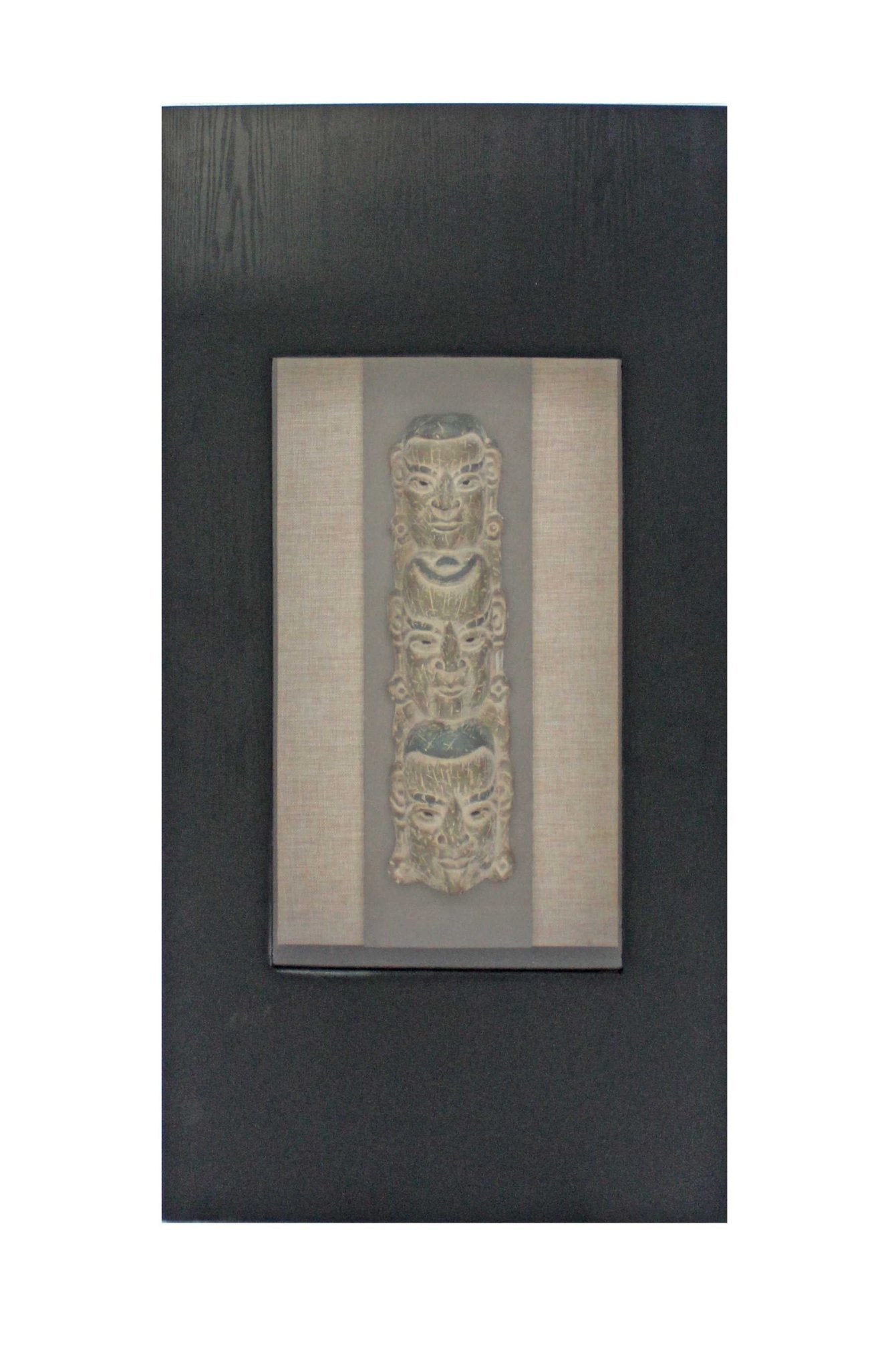 Black & Brown Facial Patterned Wall Plaque | 20