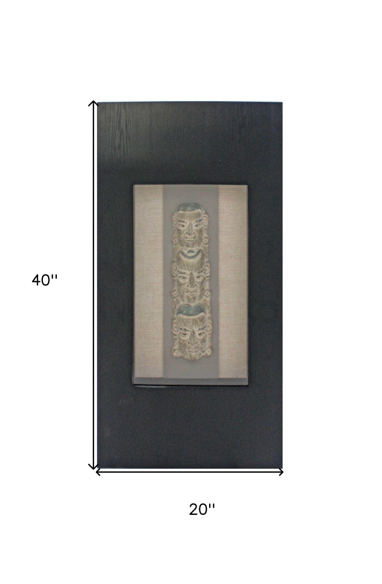 Black & Brown Facial Patterned Wall Plaque | 20