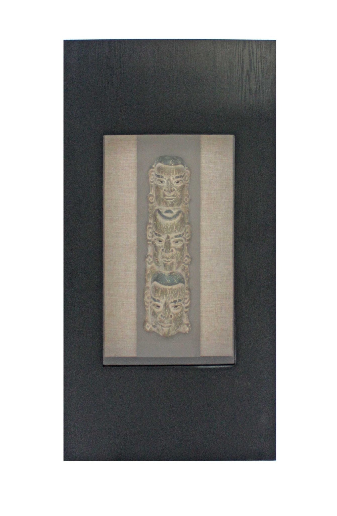 Black & Brown Facial Patterned Wall Plaque | 20