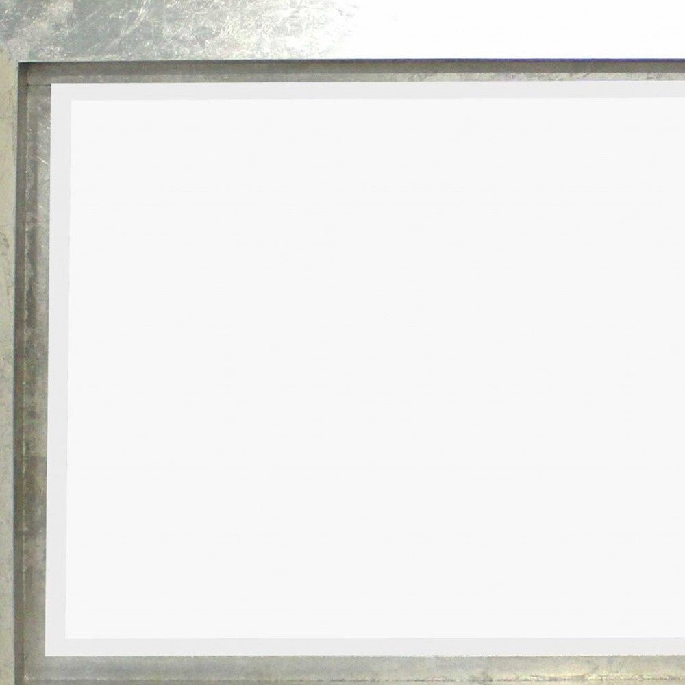 Silver Rectangle Accent Metal Wall Mirror | 34