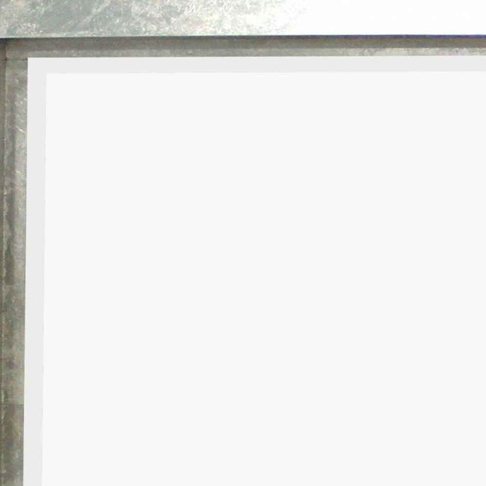 Silver Rectangle Accent Metal Wall Mirror | 34