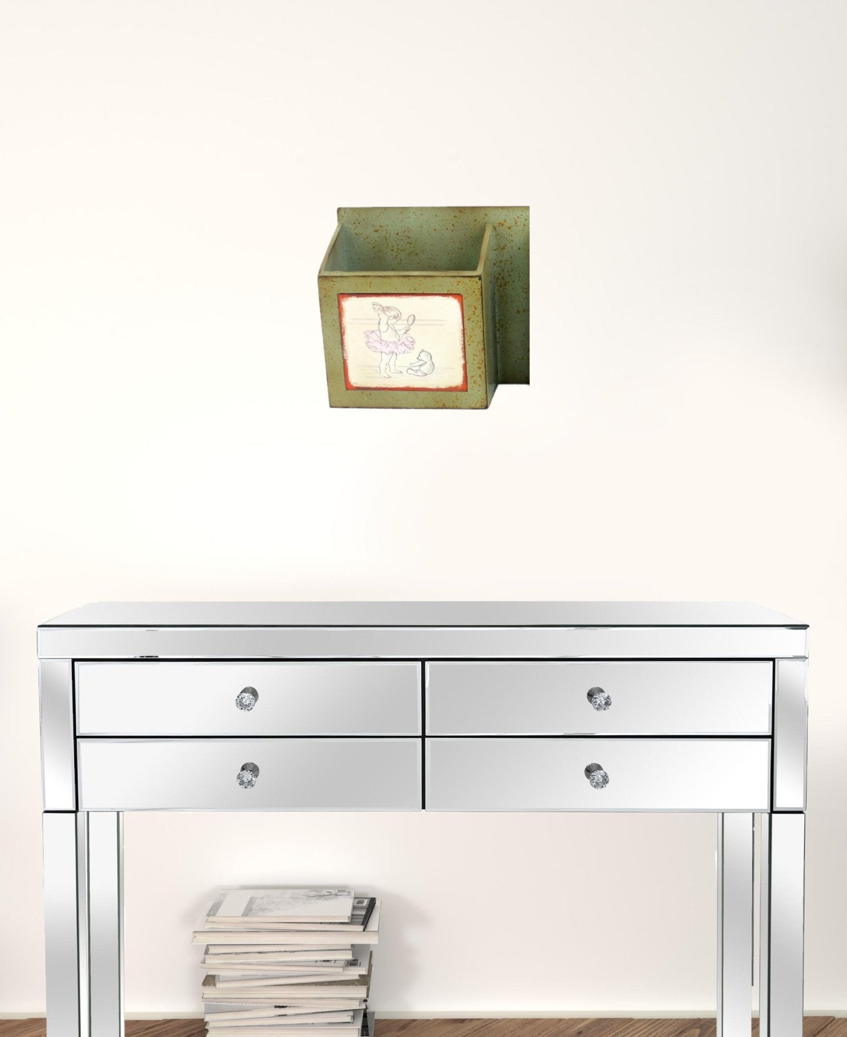 Green Rustic Horizontal Newspaper & Magazine Rack | 12