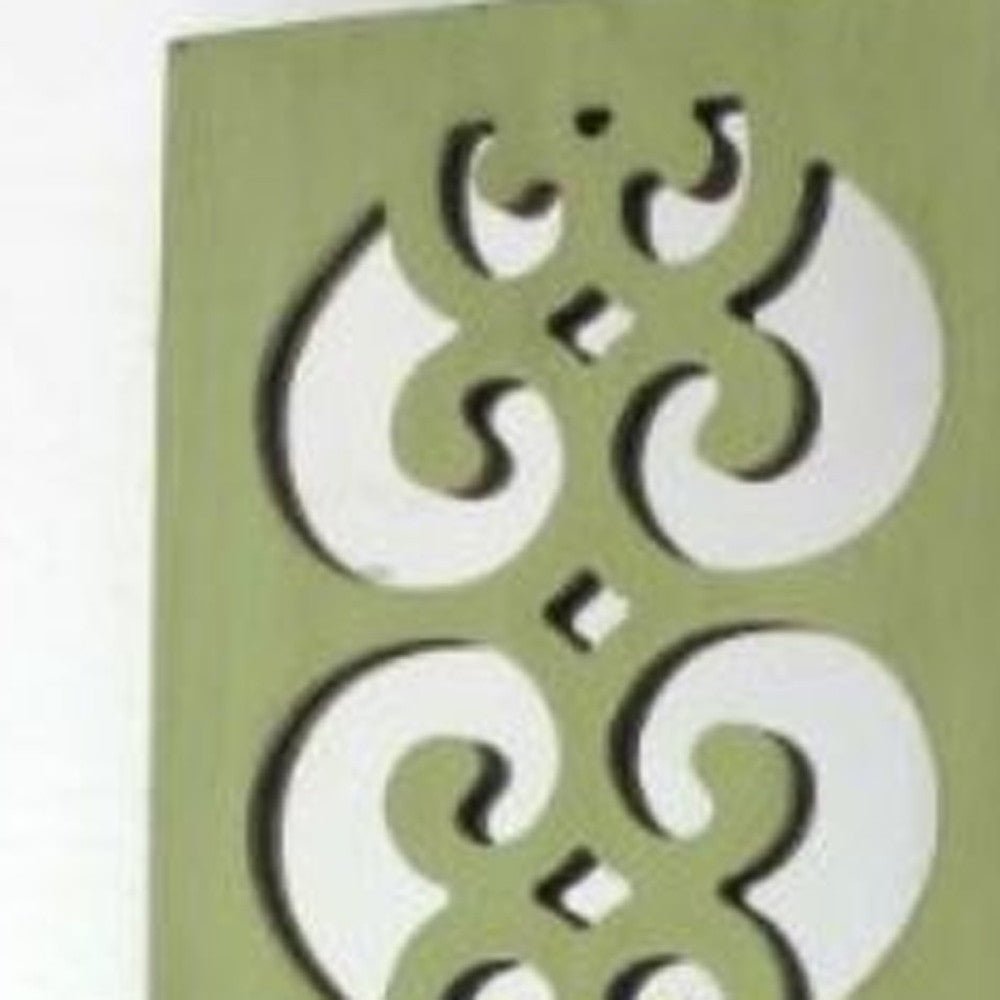 Green Wood Mirror Candle Holder Sconce | 6