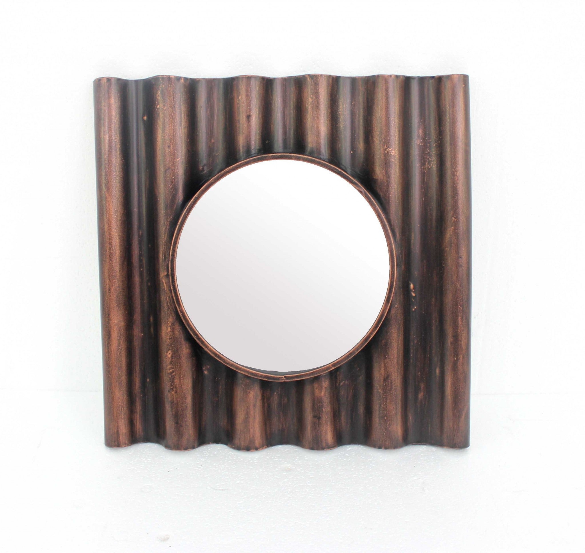 Bronze Square Accent Metal Wall Mirror | 24