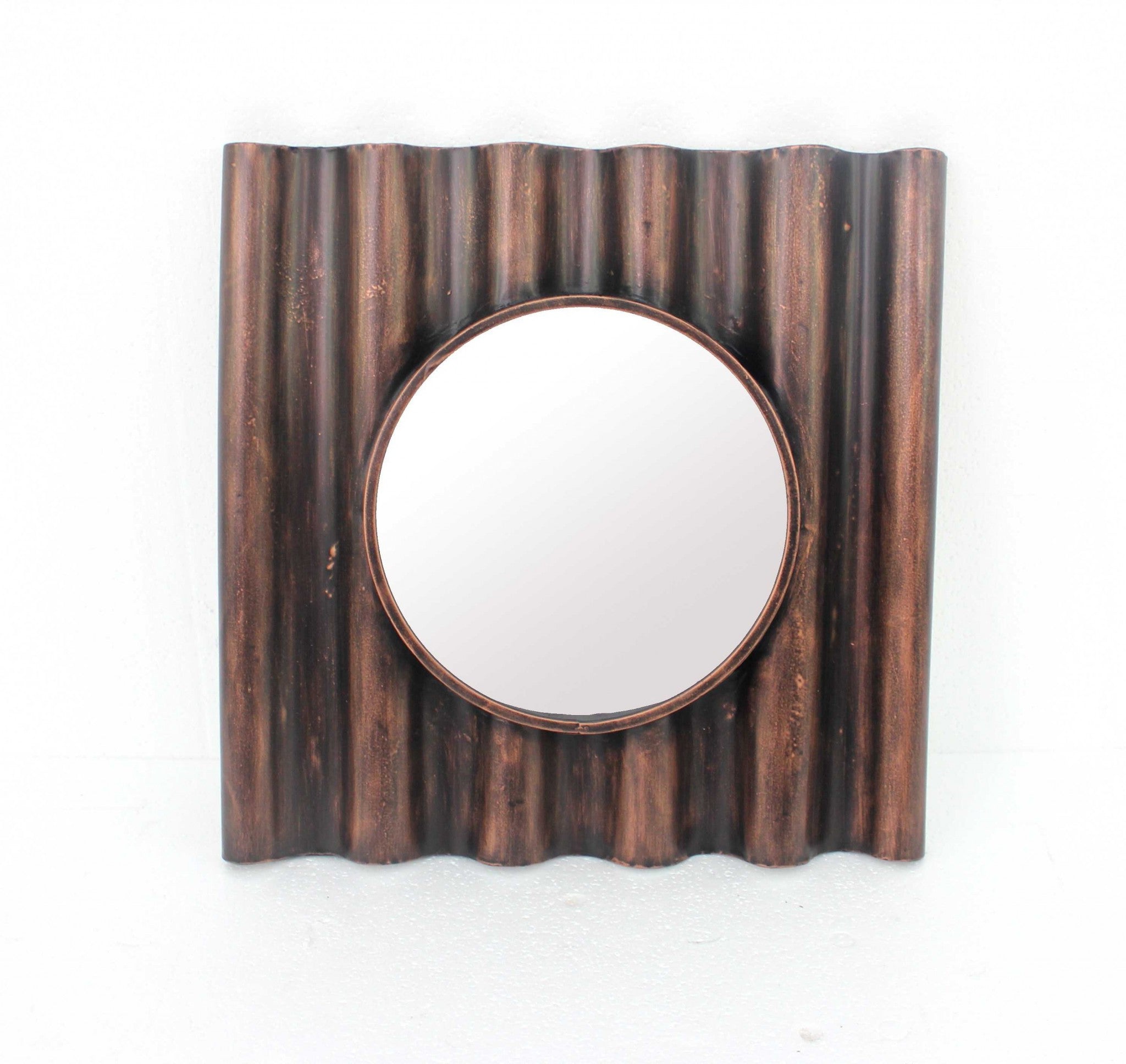 Bronze Square Accent Metal Wall Mirror | 24
