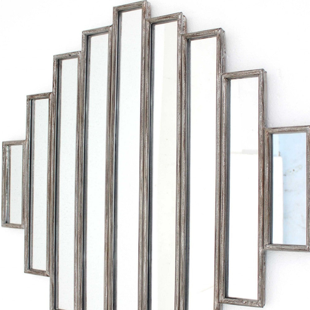 Silver Rustic Multi Mirrored Wall Sculpture | 36