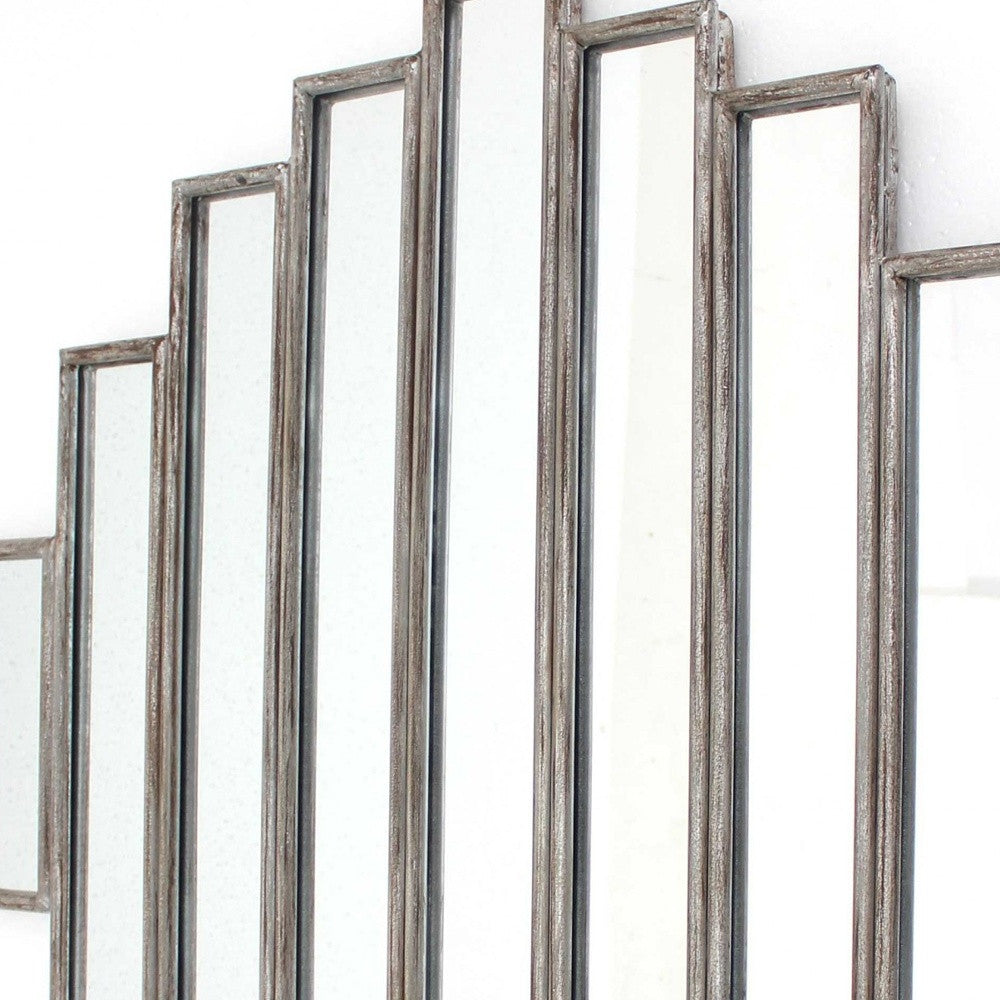 Silver Rustic Multi Mirrored Wall Sculpture | 36