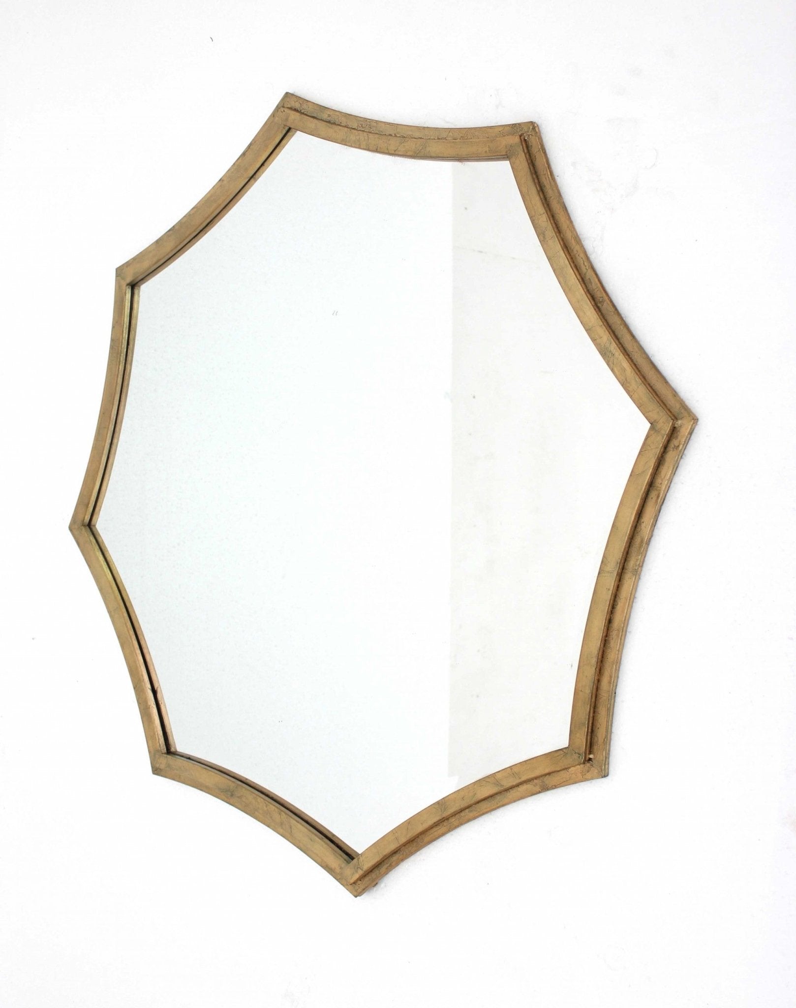 Gold Octagon Accent Metal Wall Mirror | 33