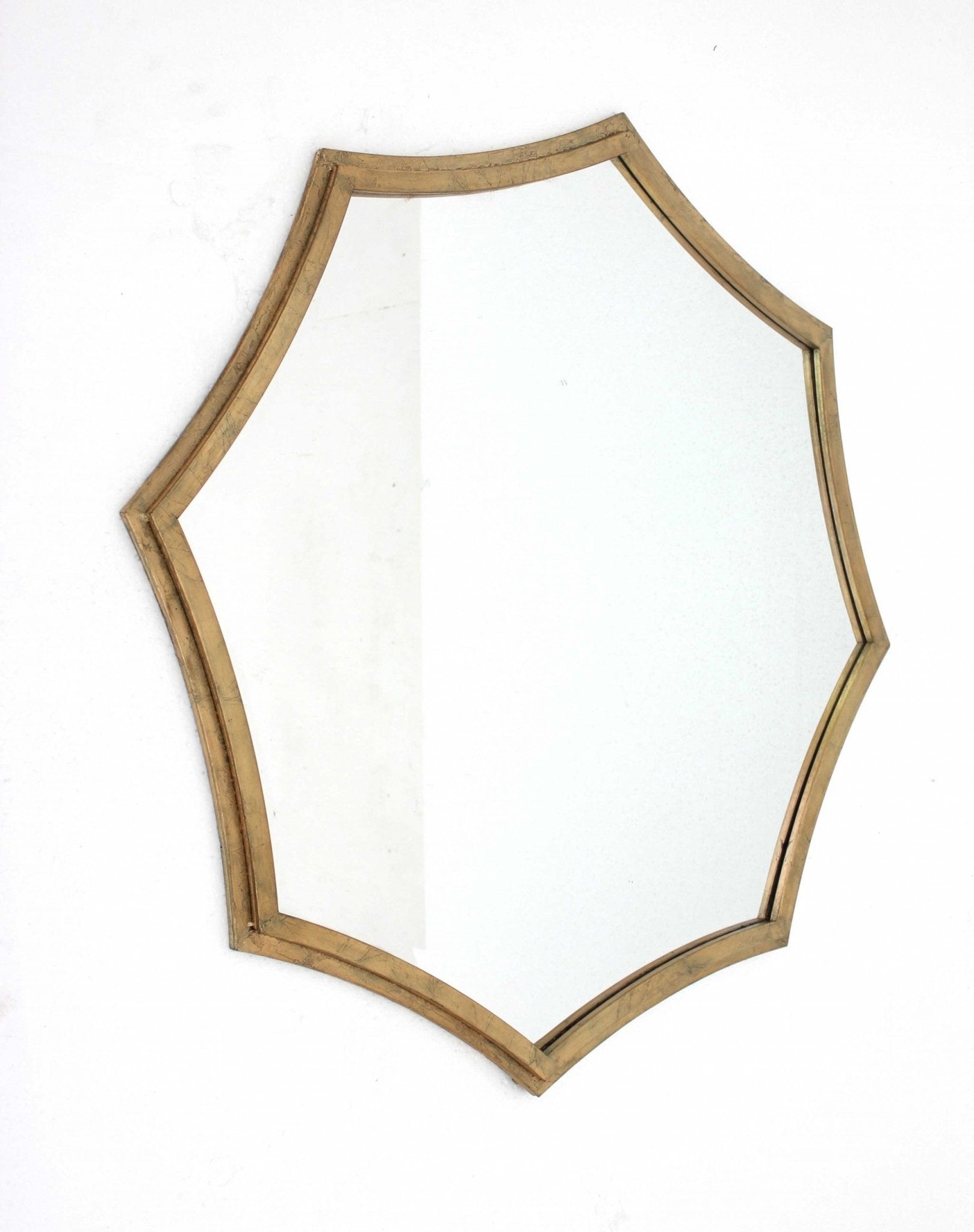 Gold Octagon Accent Metal Wall Mirror | 33
