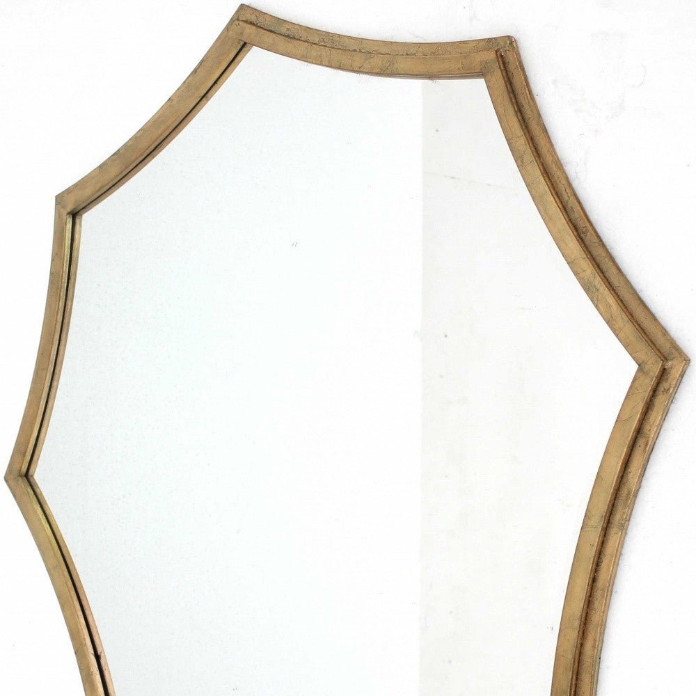 Gold Octagon Accent Metal Wall Mirror | 33