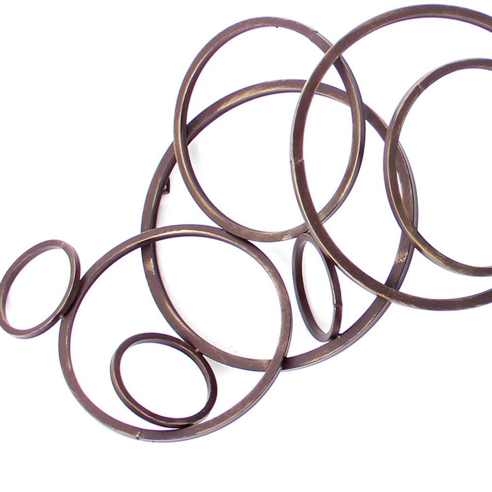 Bronze Industrial Metallic Multi Circle Wall Decor | 22