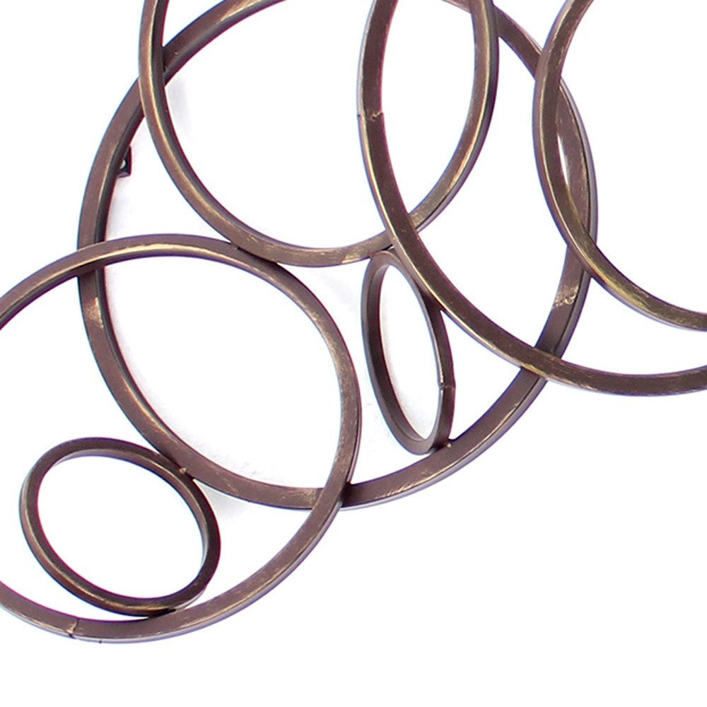 Bronze Industrial Metallic Multi Circle Wall Decor | 22