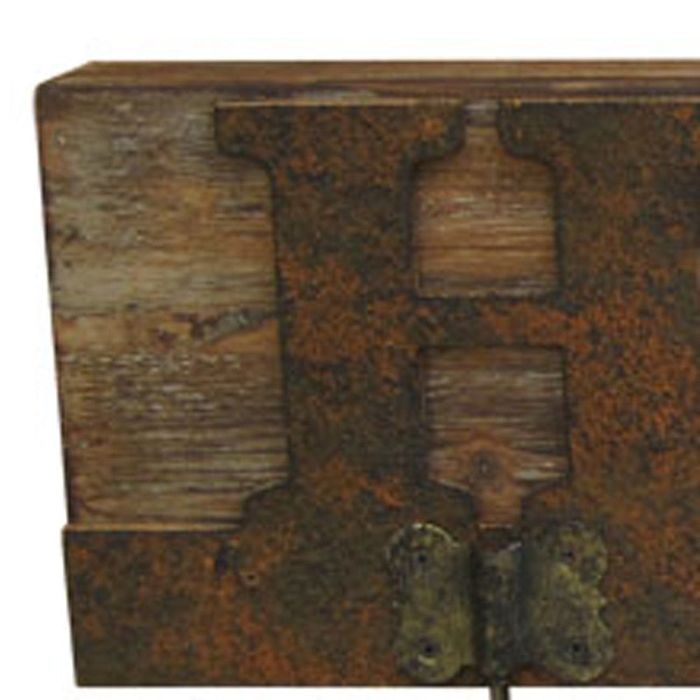 Brown Home Wooden Plaque w/Hooks | 20