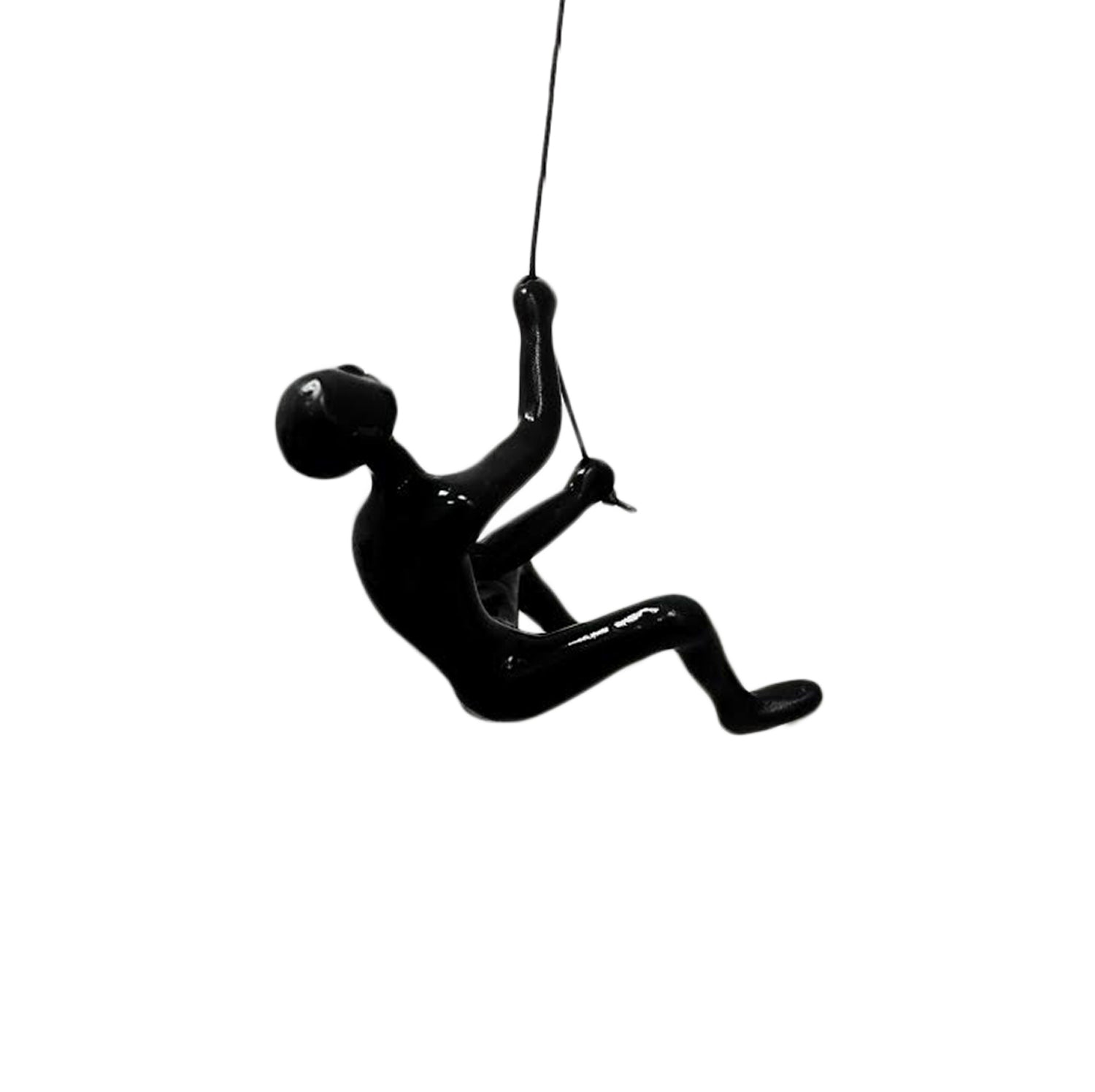 Climbing Man in Black Wall Art | 3.5