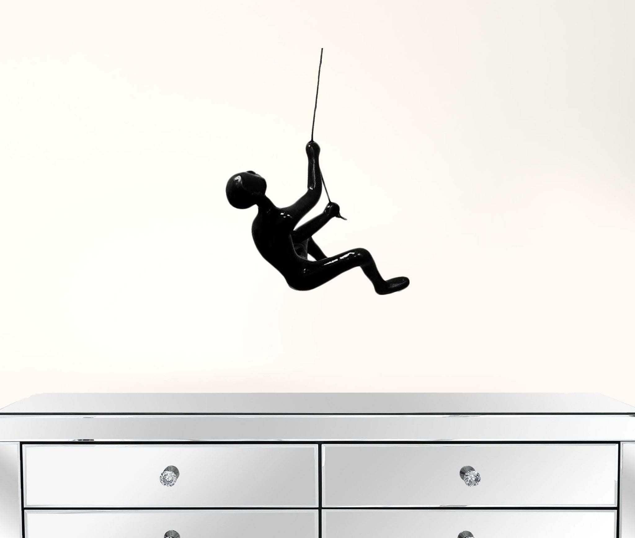 Climbing Man in Black Wall Art | 3.5