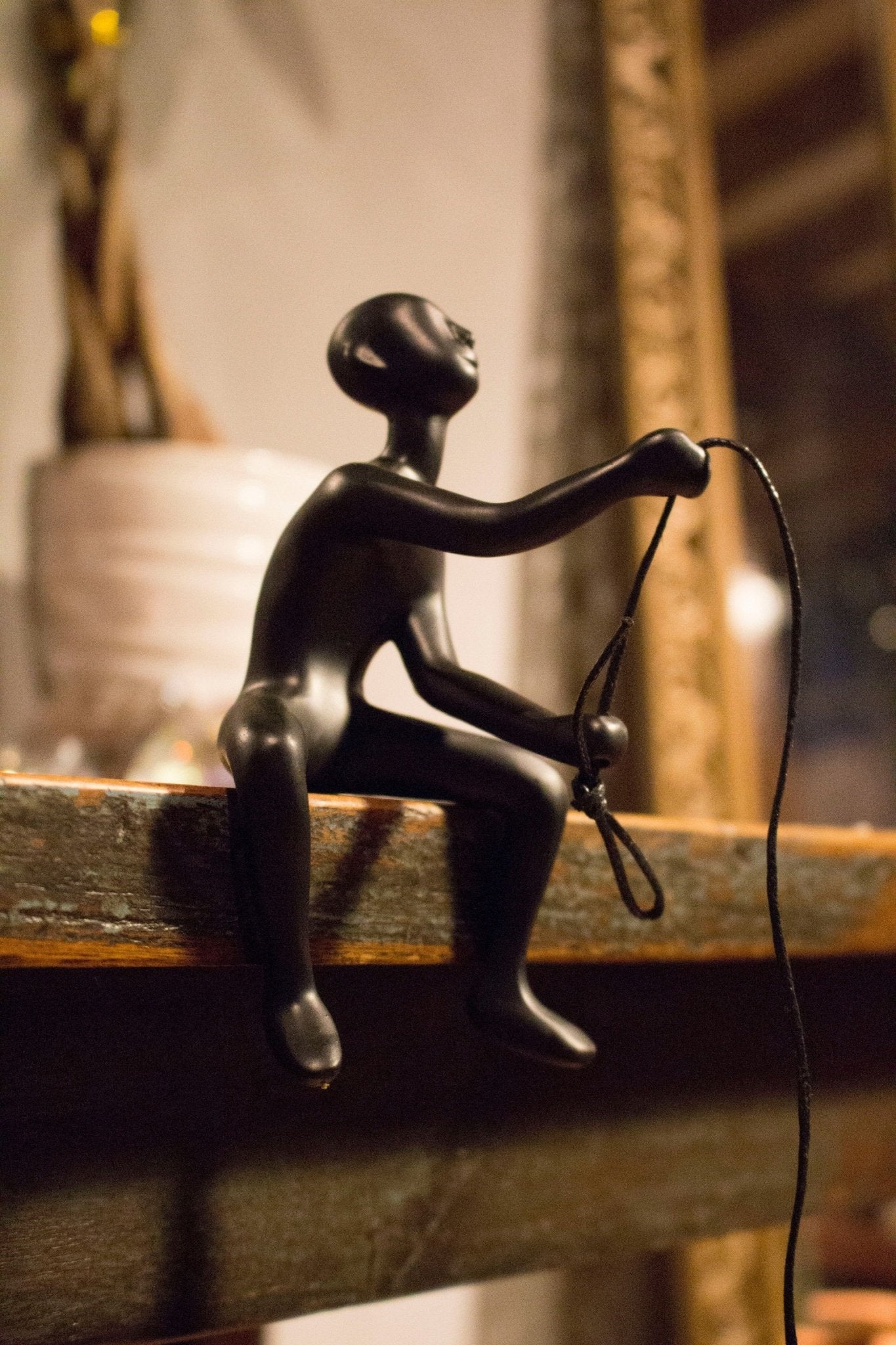 Climbing Man in Black Wall Art | 3.5