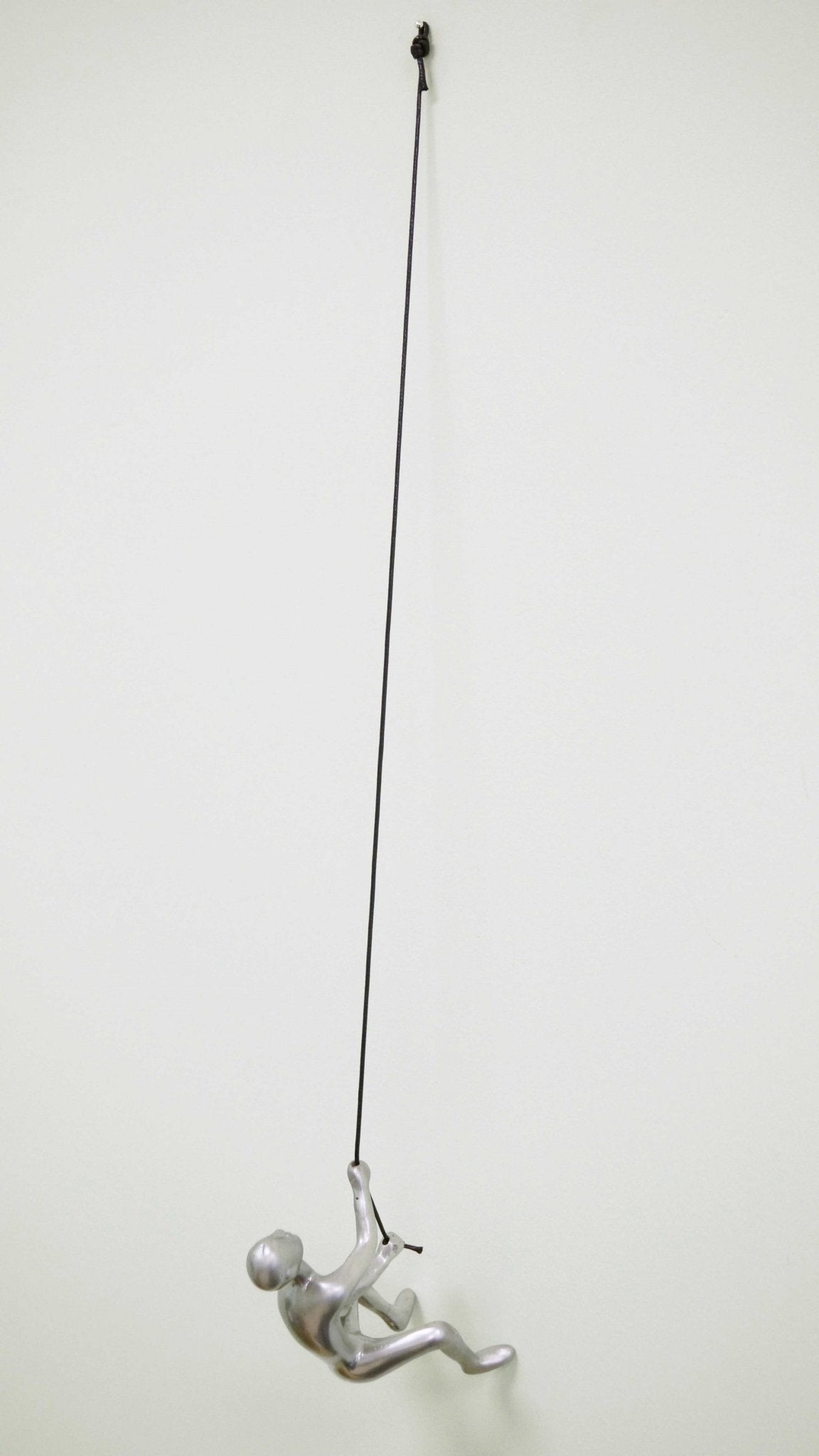 Climbing Man Silver Wall Art | 3.5