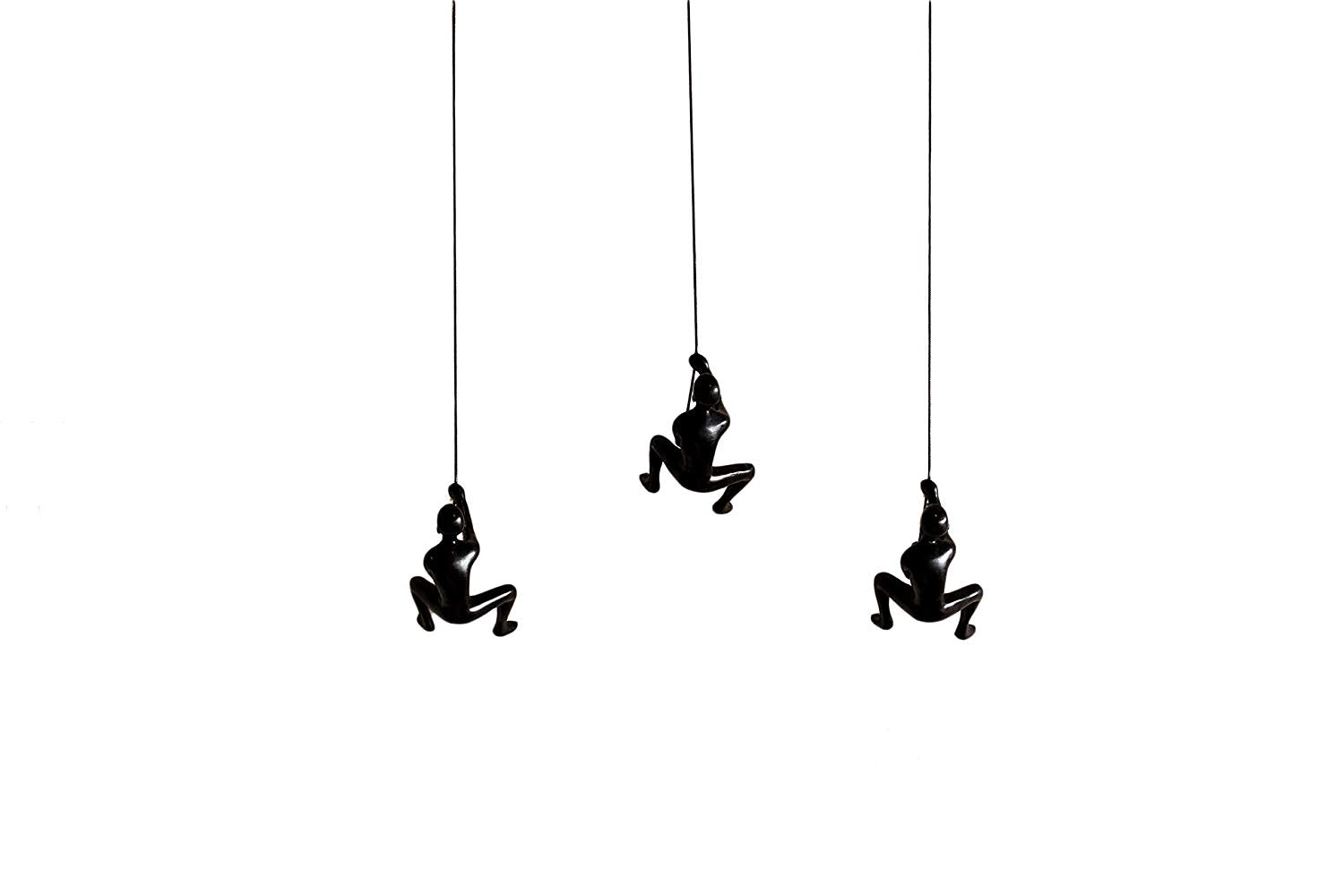 Set Of 3 Black Climbing Man Wall Decor | 3.5