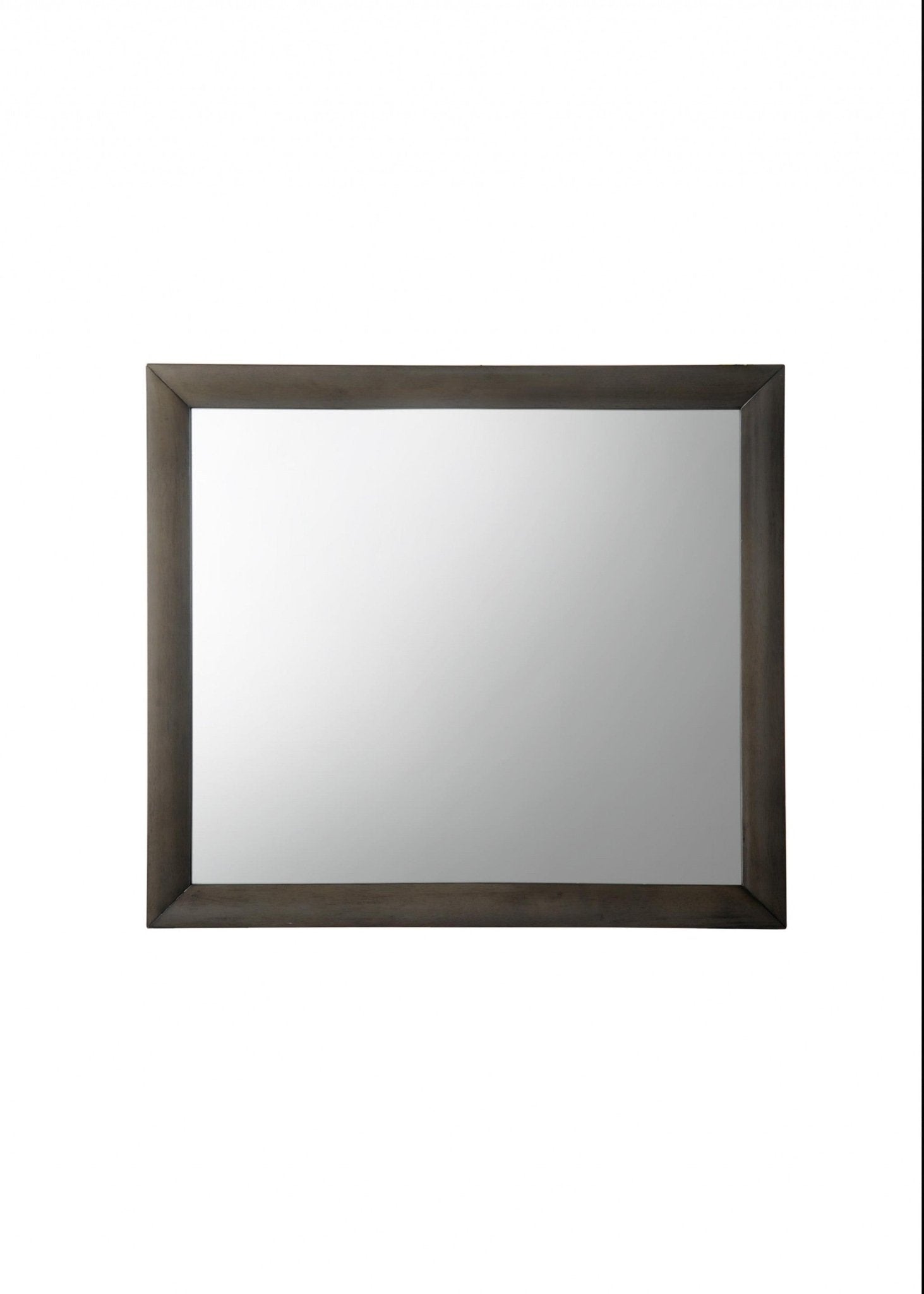 Gray Oak Wooden Rectangular Wall Mirror | 35