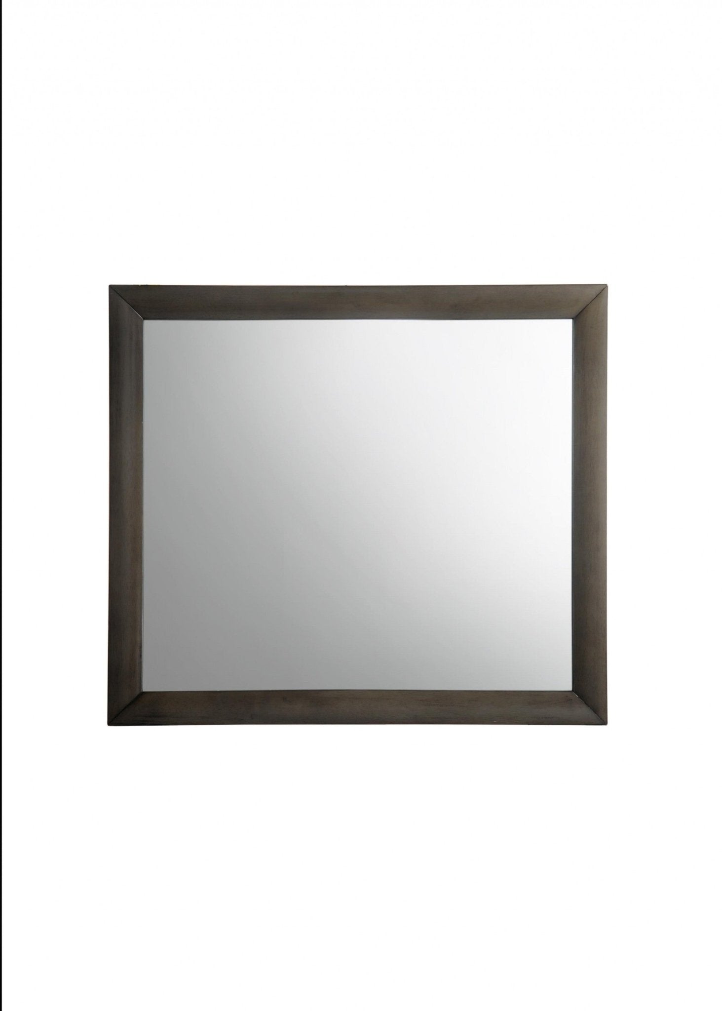 Gray Oak Wooden Rectangular Wall Mirror | 35