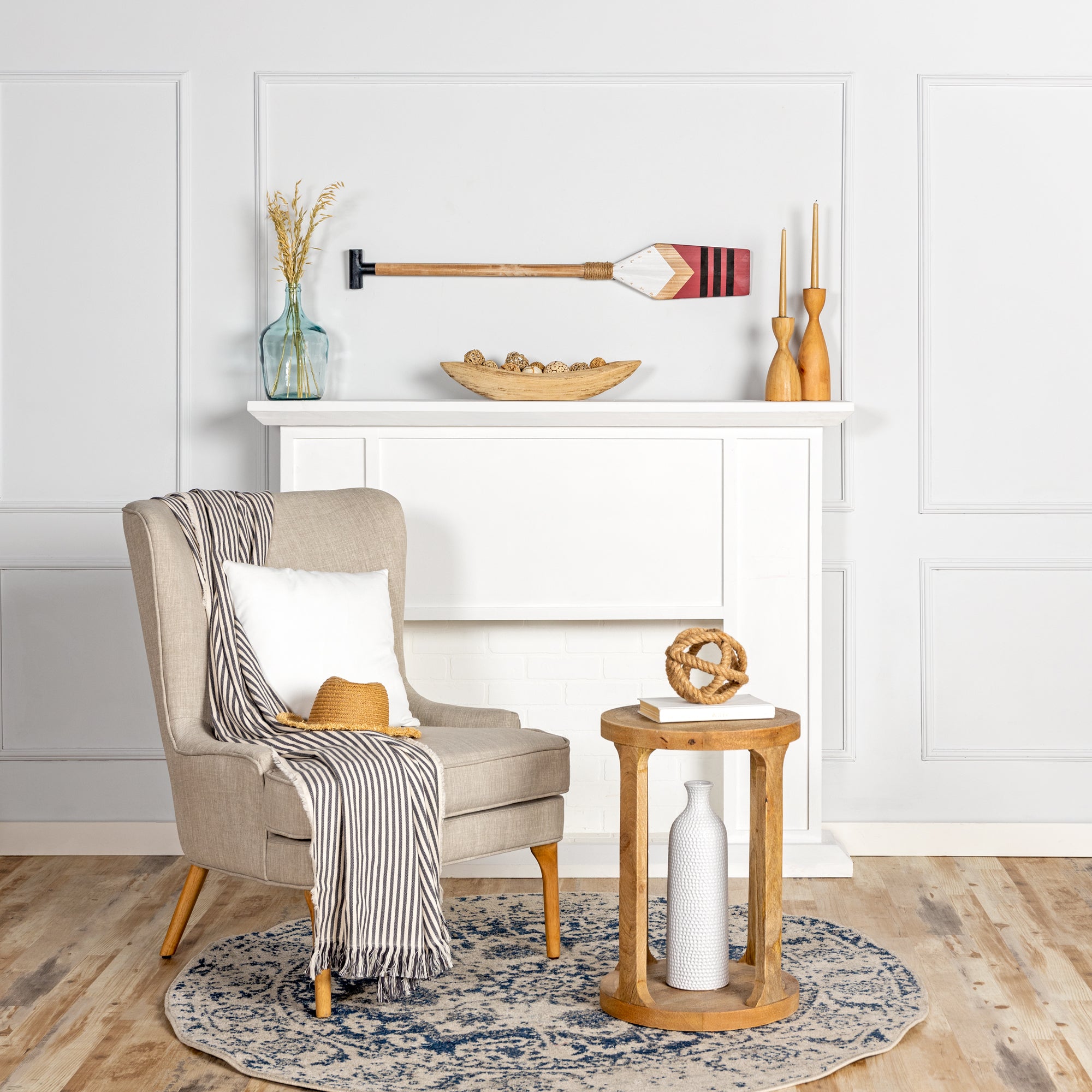 Distressed Coastal Wood Oar Wall Decor | 6