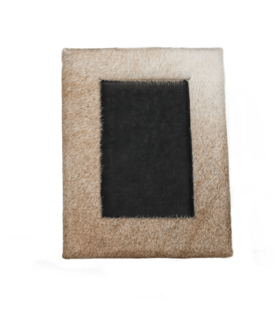 Natural Cowhide Hanging Picture Frame With Mat | 5