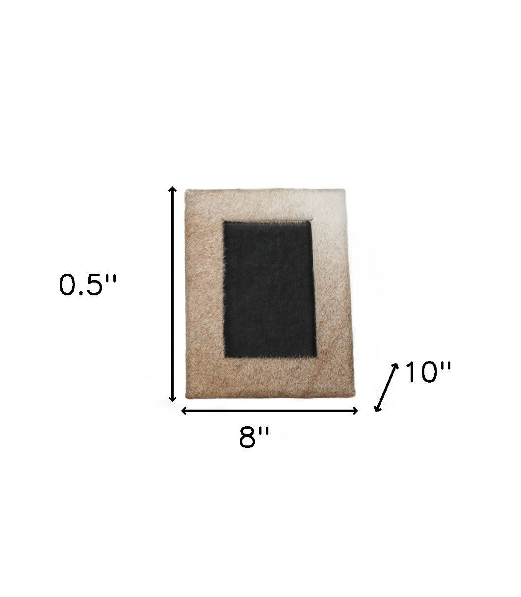 Natural Cowhide Hanging Picture Frame With Mat | 5