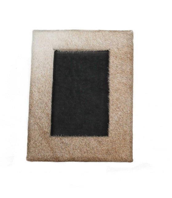 Natural Cowhide Hanging Picture Frame With Mat | 5
