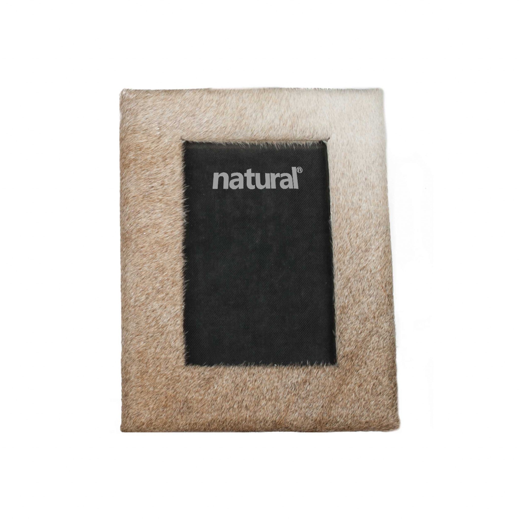 Gray  Cowhide Picture Frame | 8.5