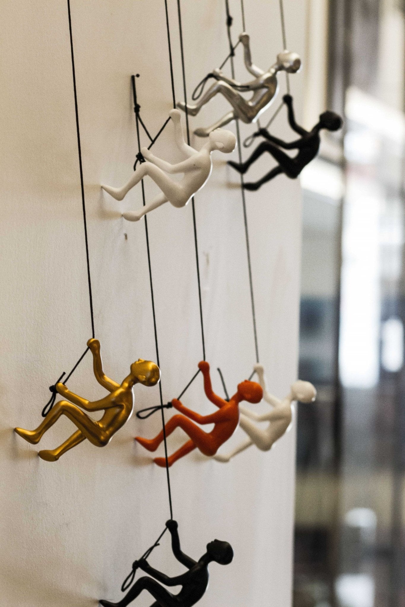 Unique Gold Climbing Man Wall Art | 3