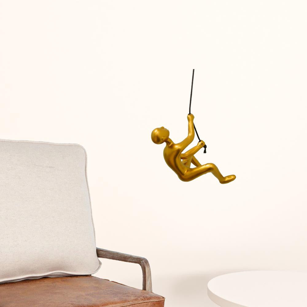 Unique Gold Climbing Man Wall Art | 3