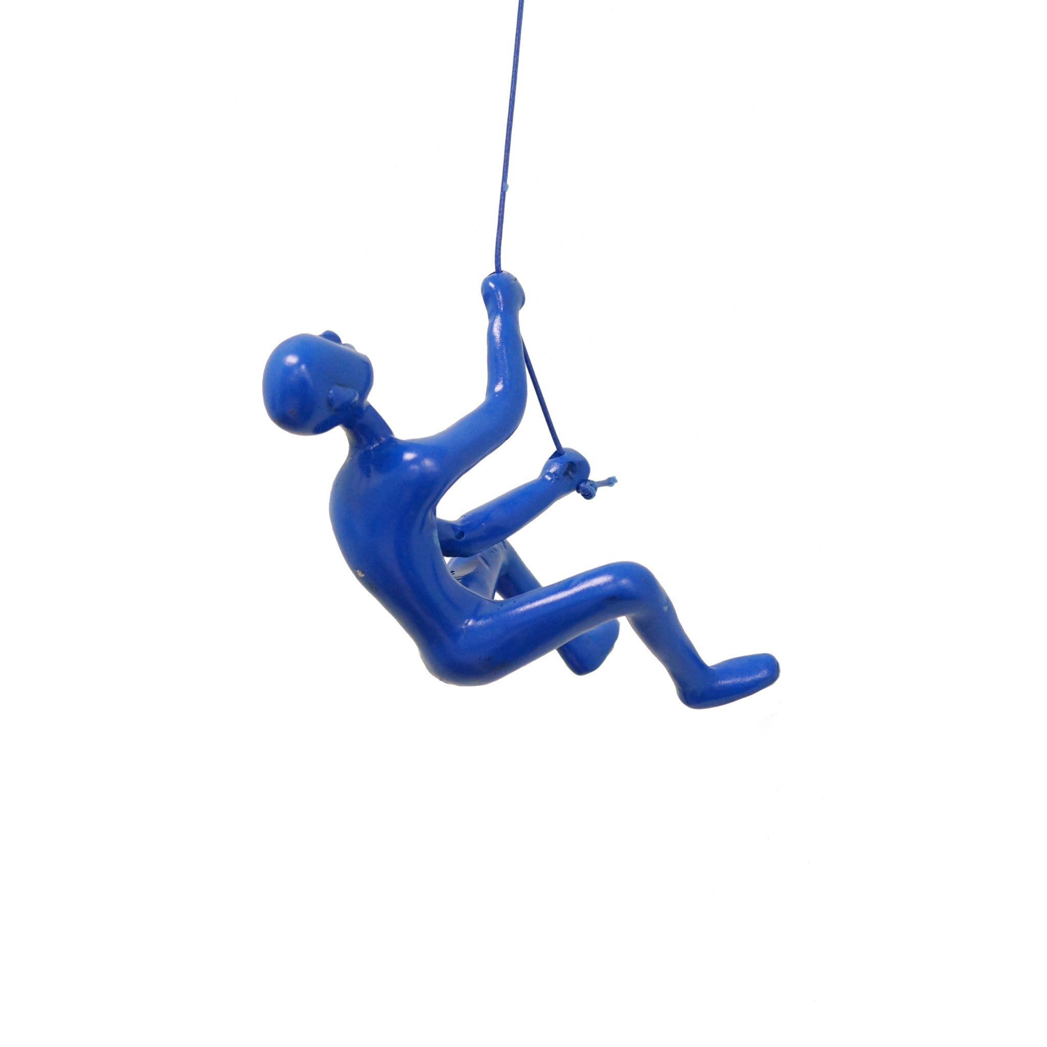 Unique Blue Climbing Man Wall Art | 3