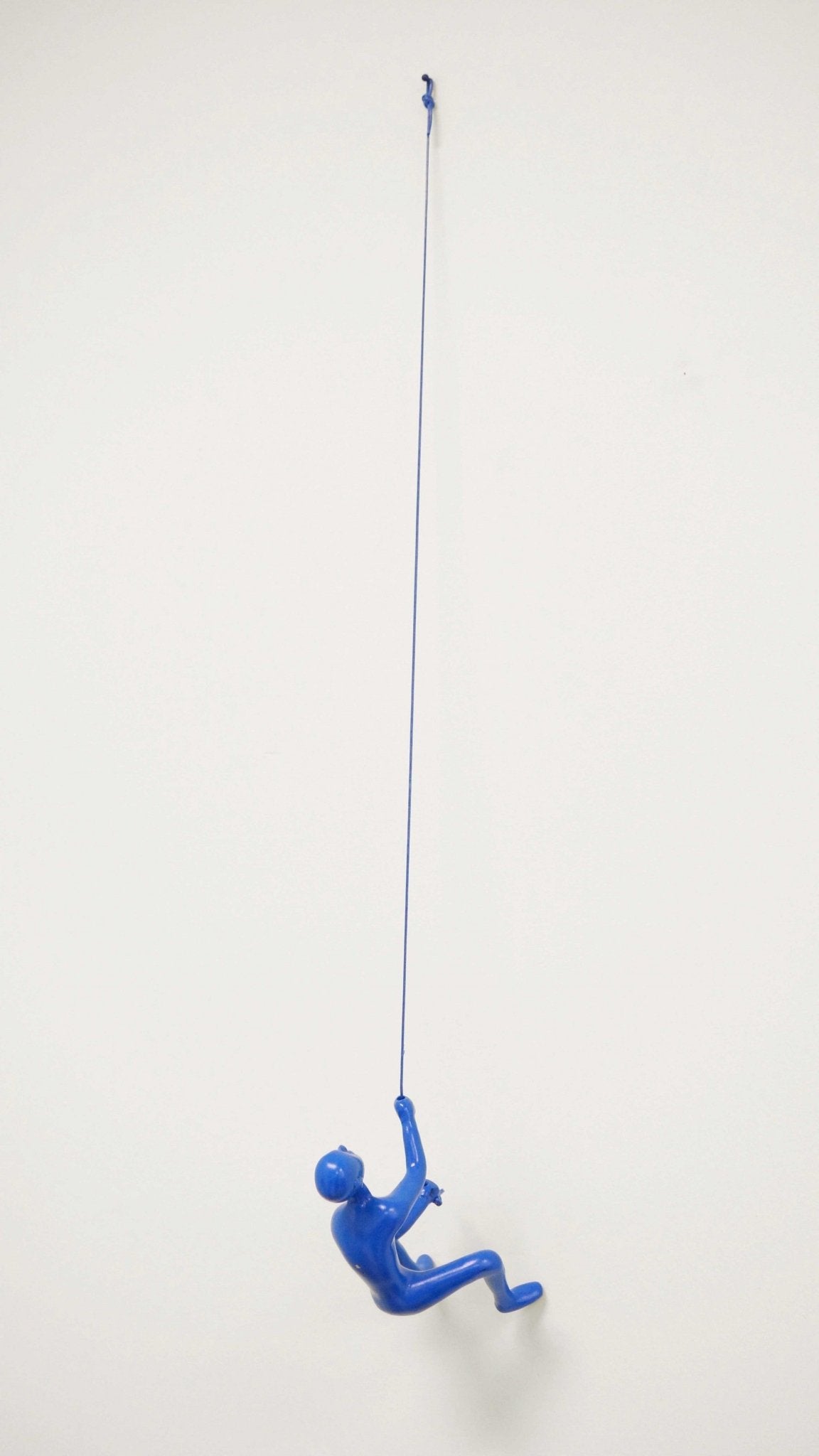Unique Blue Climbing Man Wall Art | 3