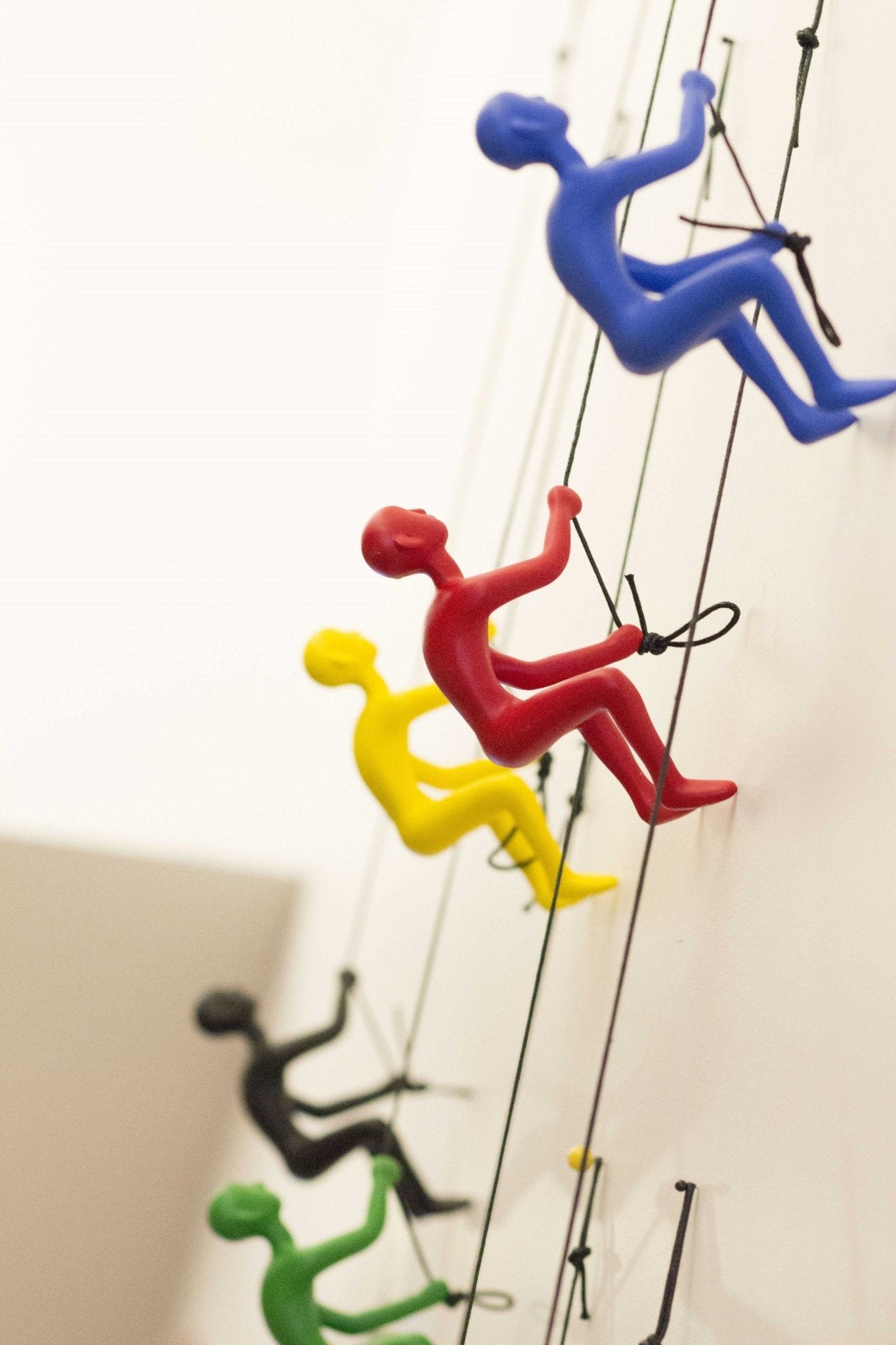 Unique Blue Climbing Man Wall Art | 3