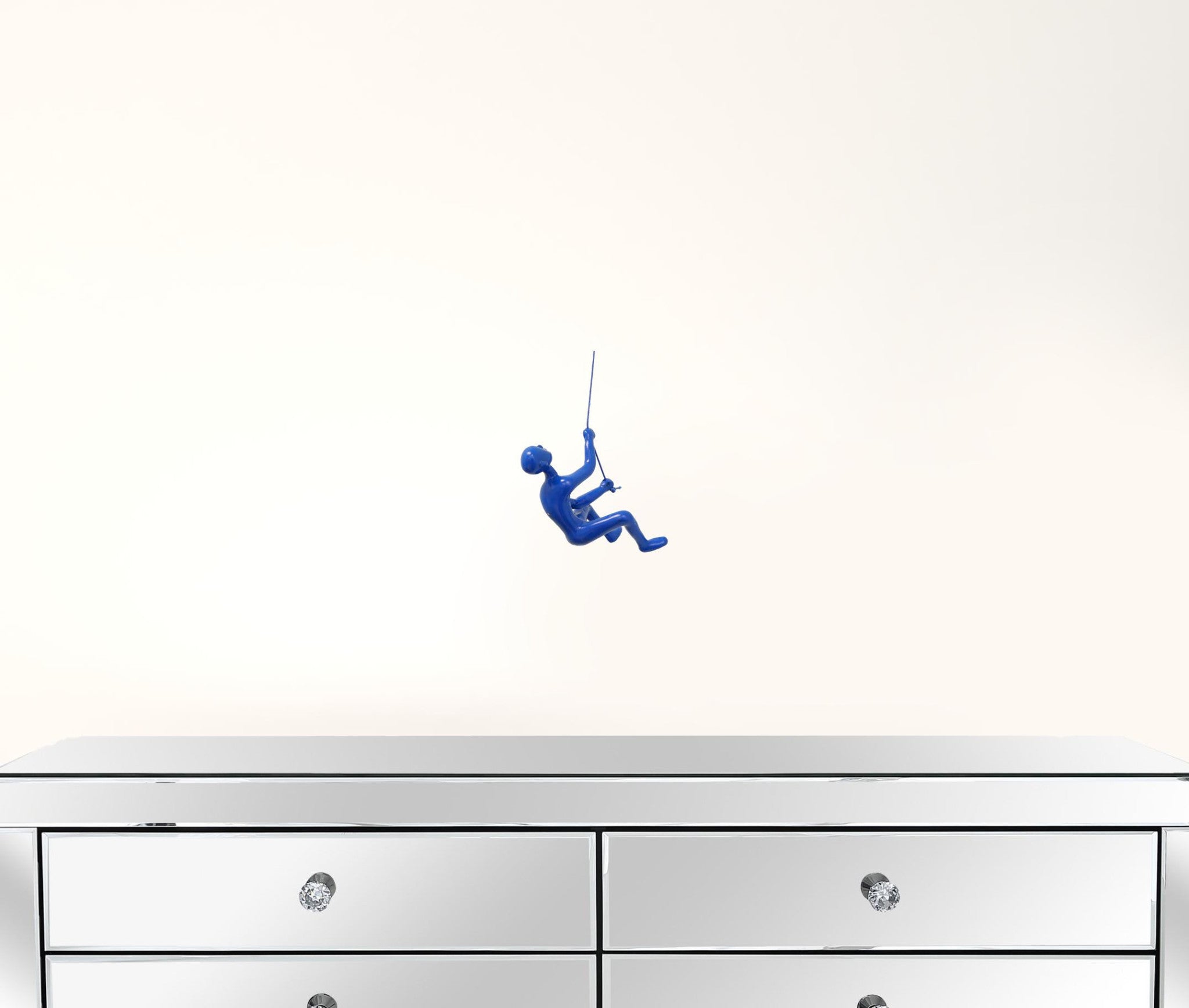 Unique Blue Climbing Man Wall Art | 3