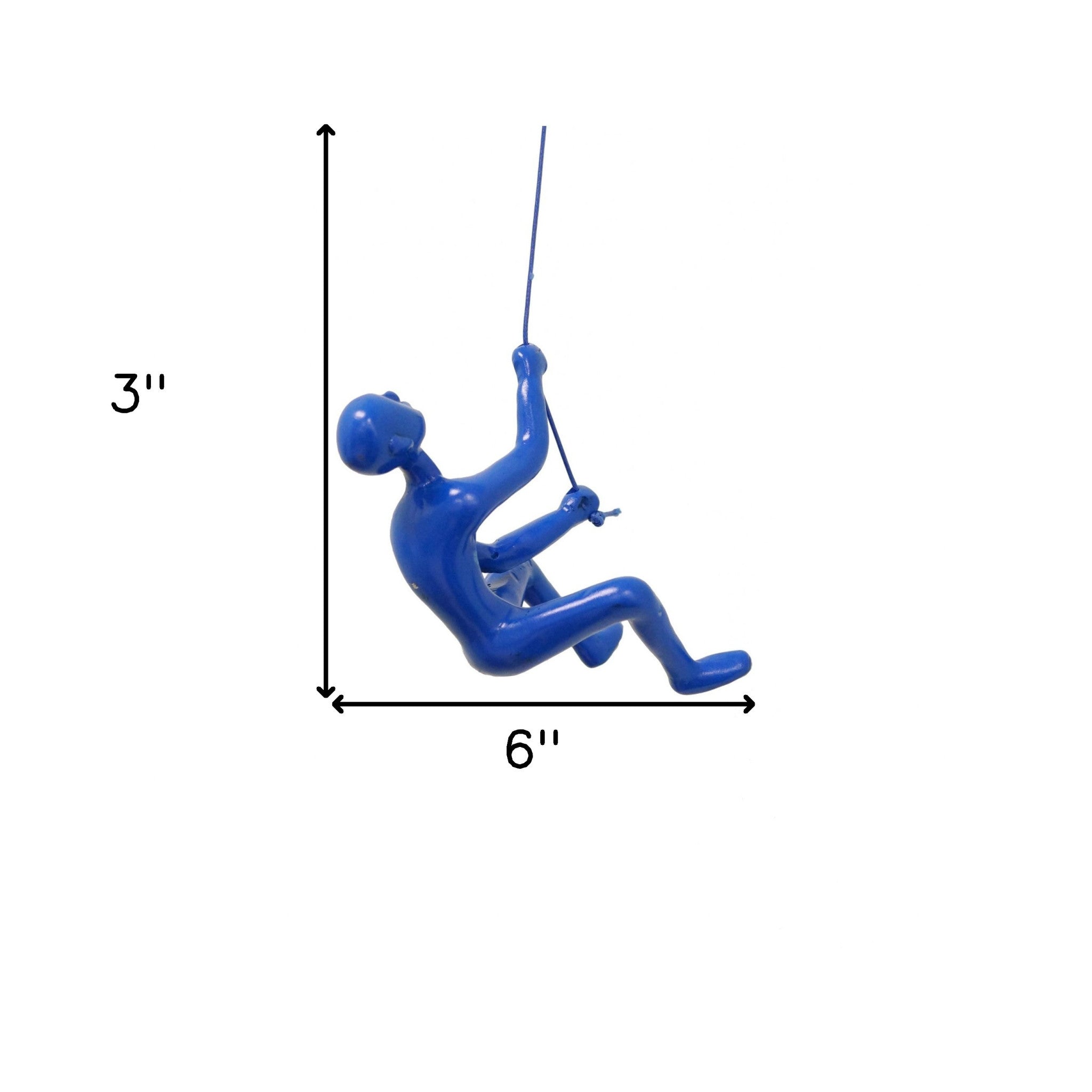 Unique Blue Climbing Man Wall Art | 3
