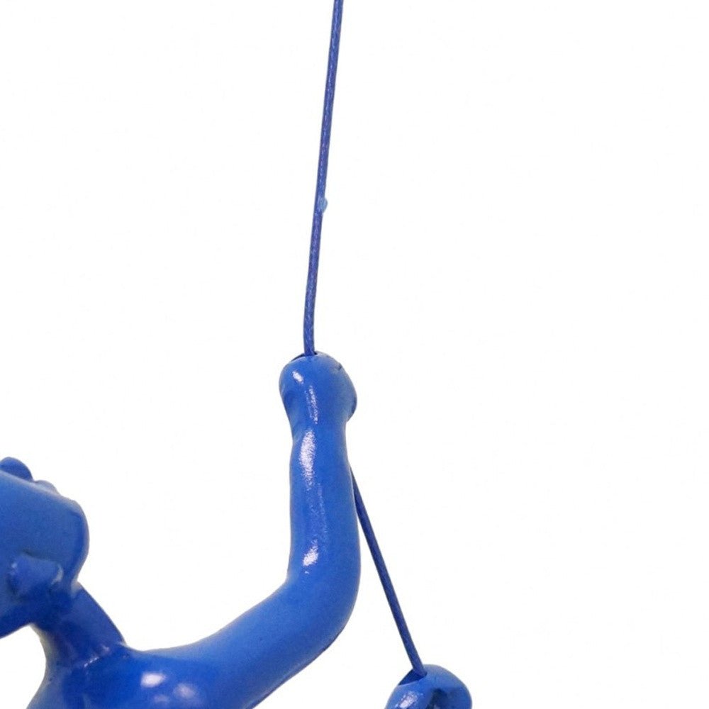 Unique Blue Climbing Man Wall Art | 3