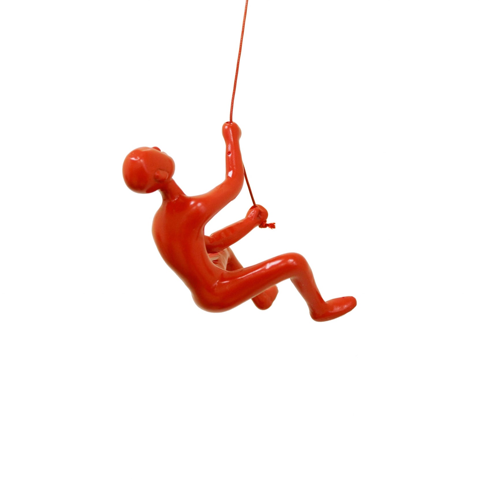 Unique Red Climbing Man Wall Art | 3