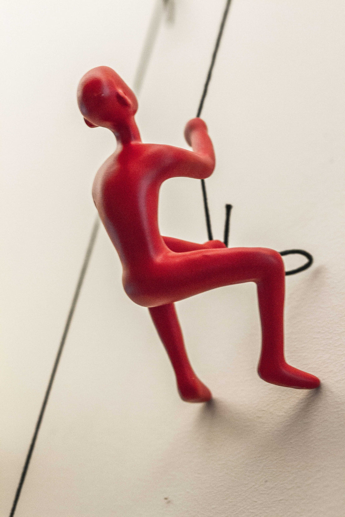 Unique Red Climbing Man Wall Art | 3