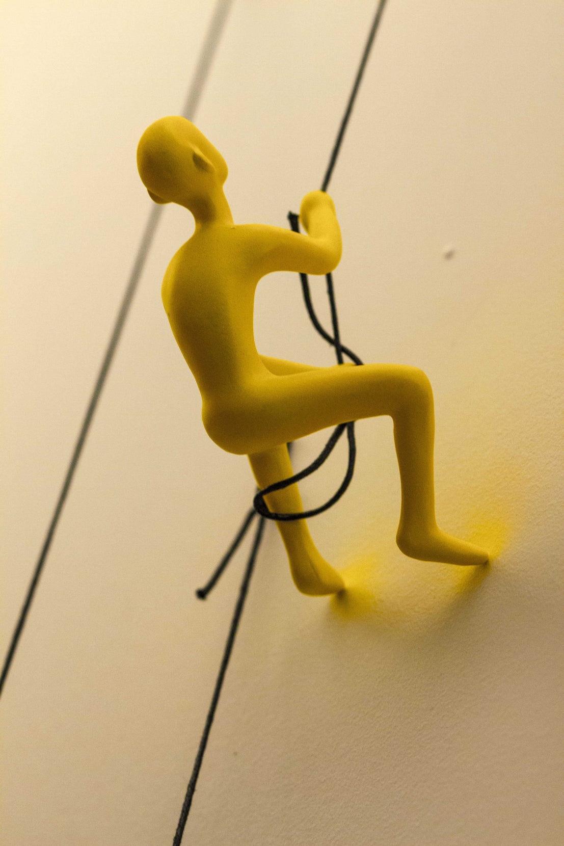 Unique Yellow Climbing Man Wall Art | 3