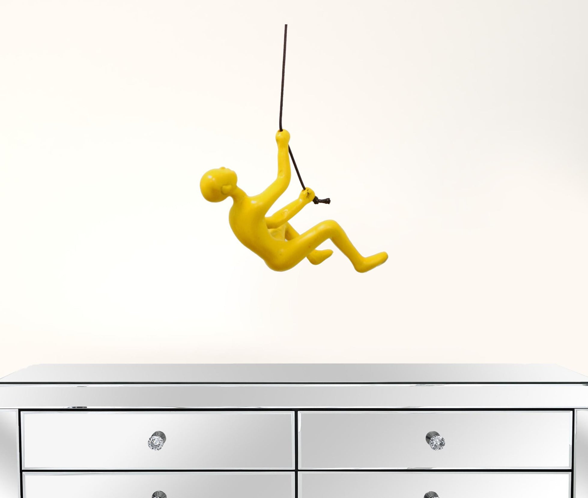 Unique Yellow Climbing Man Wall Art | 3