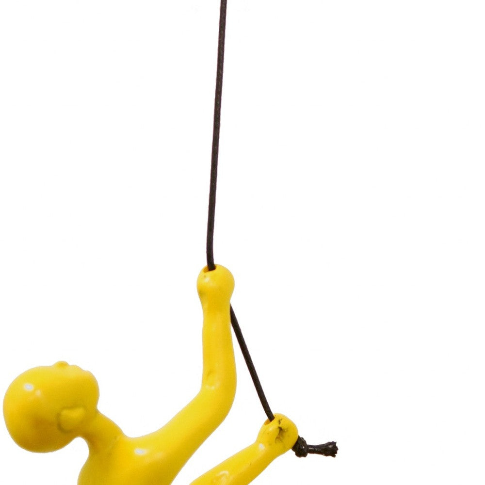 Unique Yellow Climbing Man Wall Art | 3