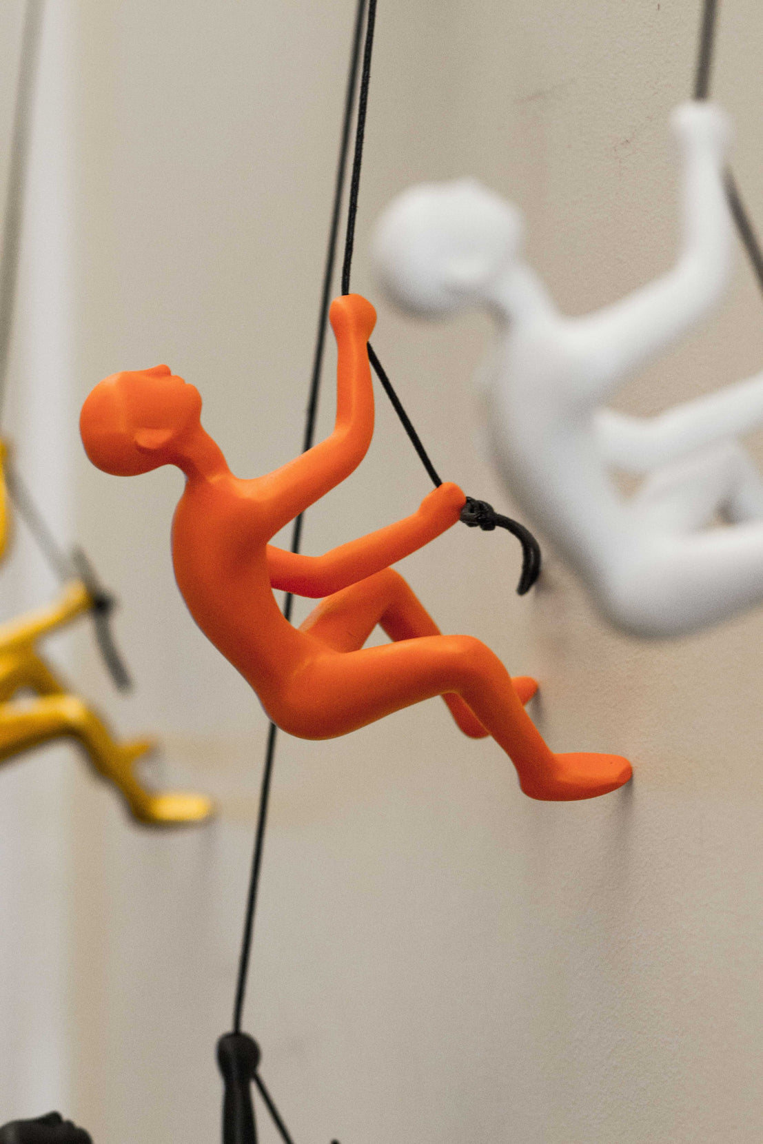 Unique Orange Climbing Man Wall Art | 3