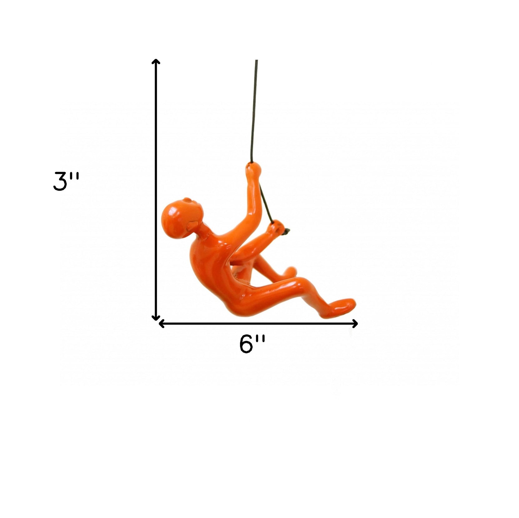 Unique Orange Climbing Man Wall Art | 3