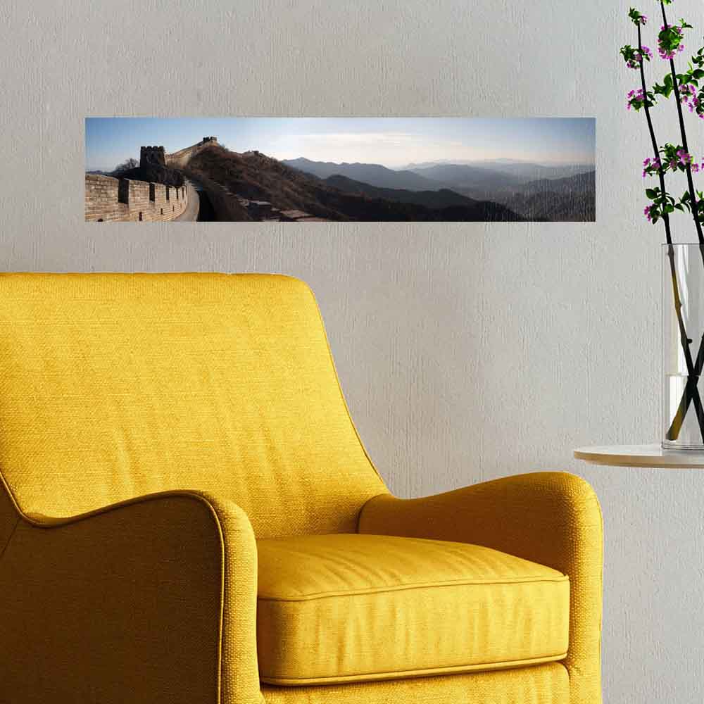 36 inch The Sun Pyramid Panoramic Decal Installed Above Chair