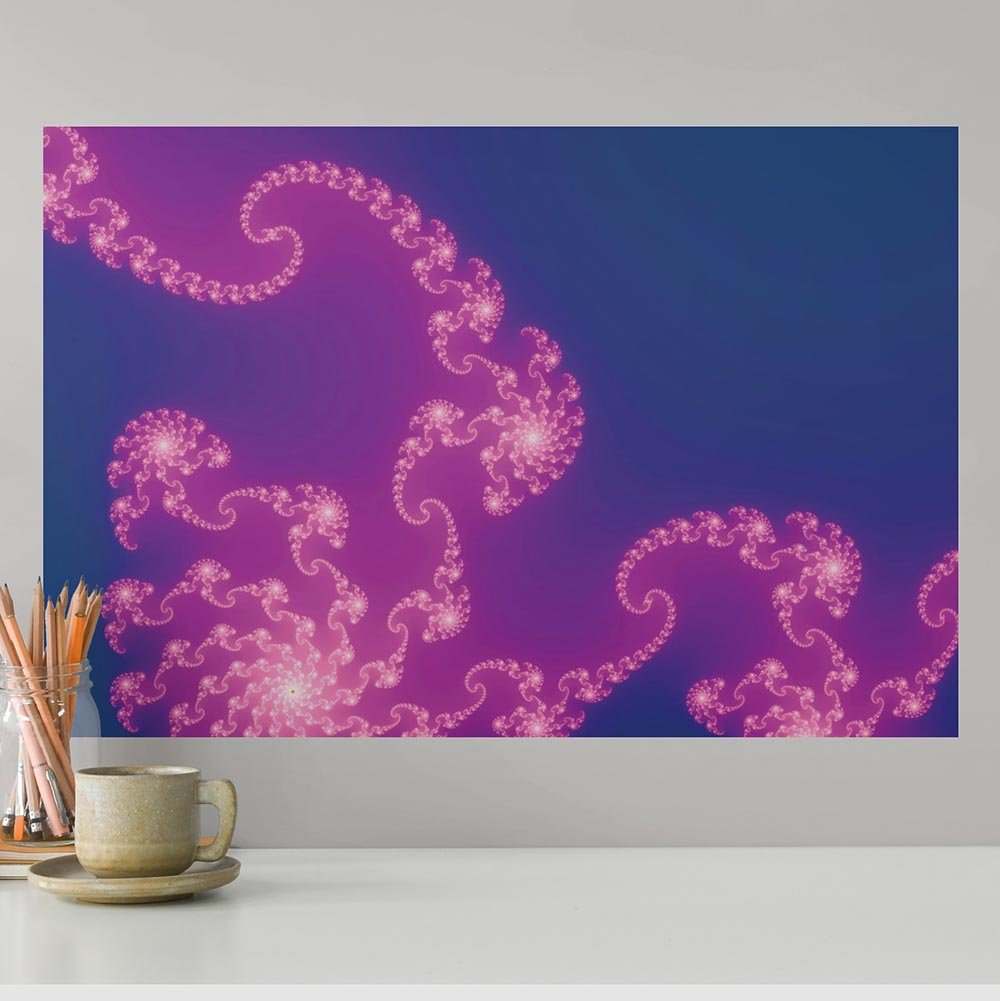 36 inch Jellyfish Wonder Fractal Decal Installed Above Counter